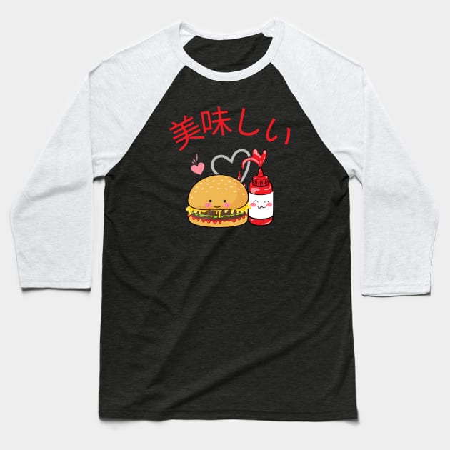 Delicious Cheeseburger v2 Baseball T-Shirt by CLPDesignLab